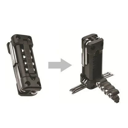 Motorcykel Multiværktøj – 16-i-1 Dæk- & Reparation Kit med Unbrako, Skruetrækker og Topnøglesæt